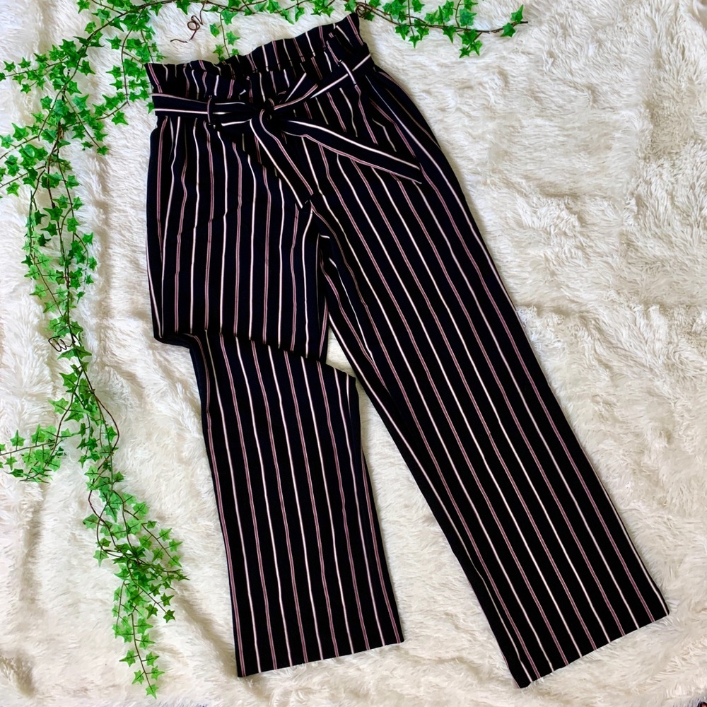 Windsor Striped Tie Waist Pants